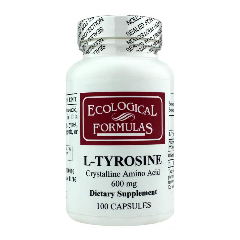 Ecological Formulas L-Tyrosine Crystalline Amino Acid 600 mg Capsule, 100 Count