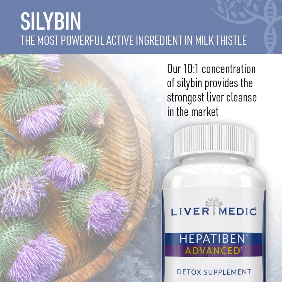 Liver Medic Hepatiben Liver Detox Cleanse Capsules 60 Count