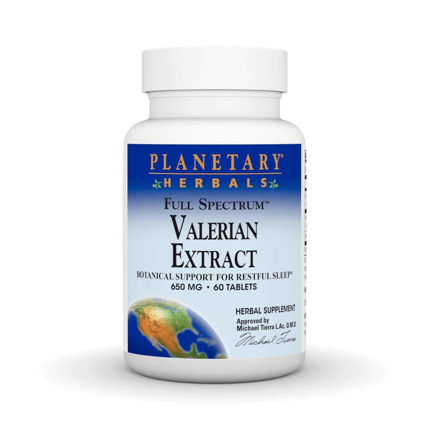 Planetary Herbals Valerian Extract Full Spectrum 650mg Capsule, 60 Count