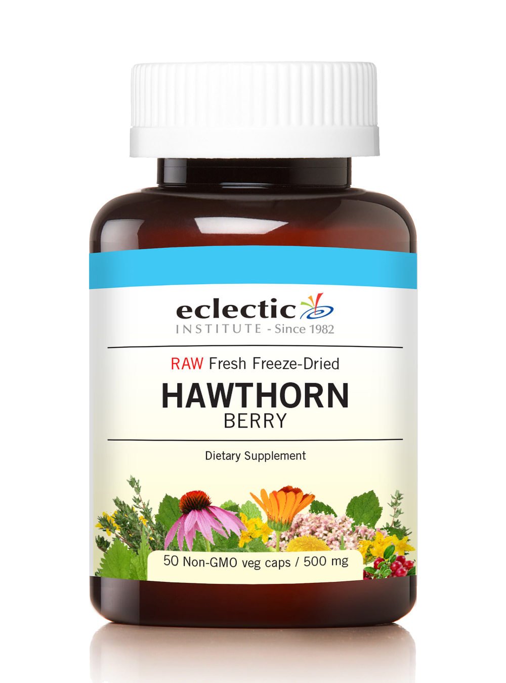 Eclectic Institute Hawthorn Berry Capsules, 50 Count