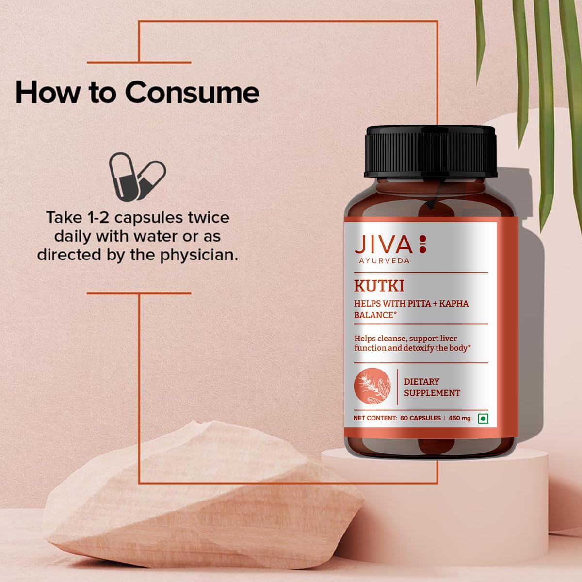 Jiva Ayurveda Kutki Capsules, 60 Count