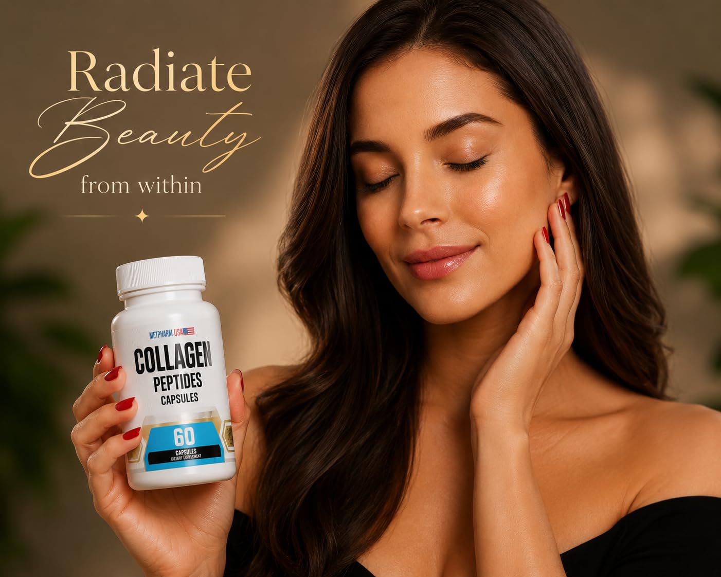 MetpharmUSA Collagen Peptides Capsules 60 Count