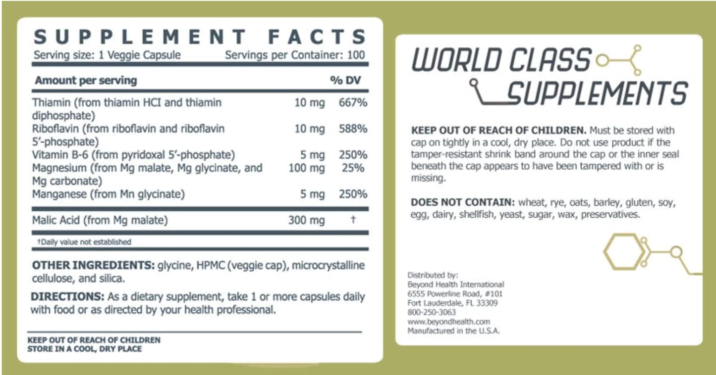 Beyond Health Magnesium - Supplement for Relaxation Capsule 100 Count