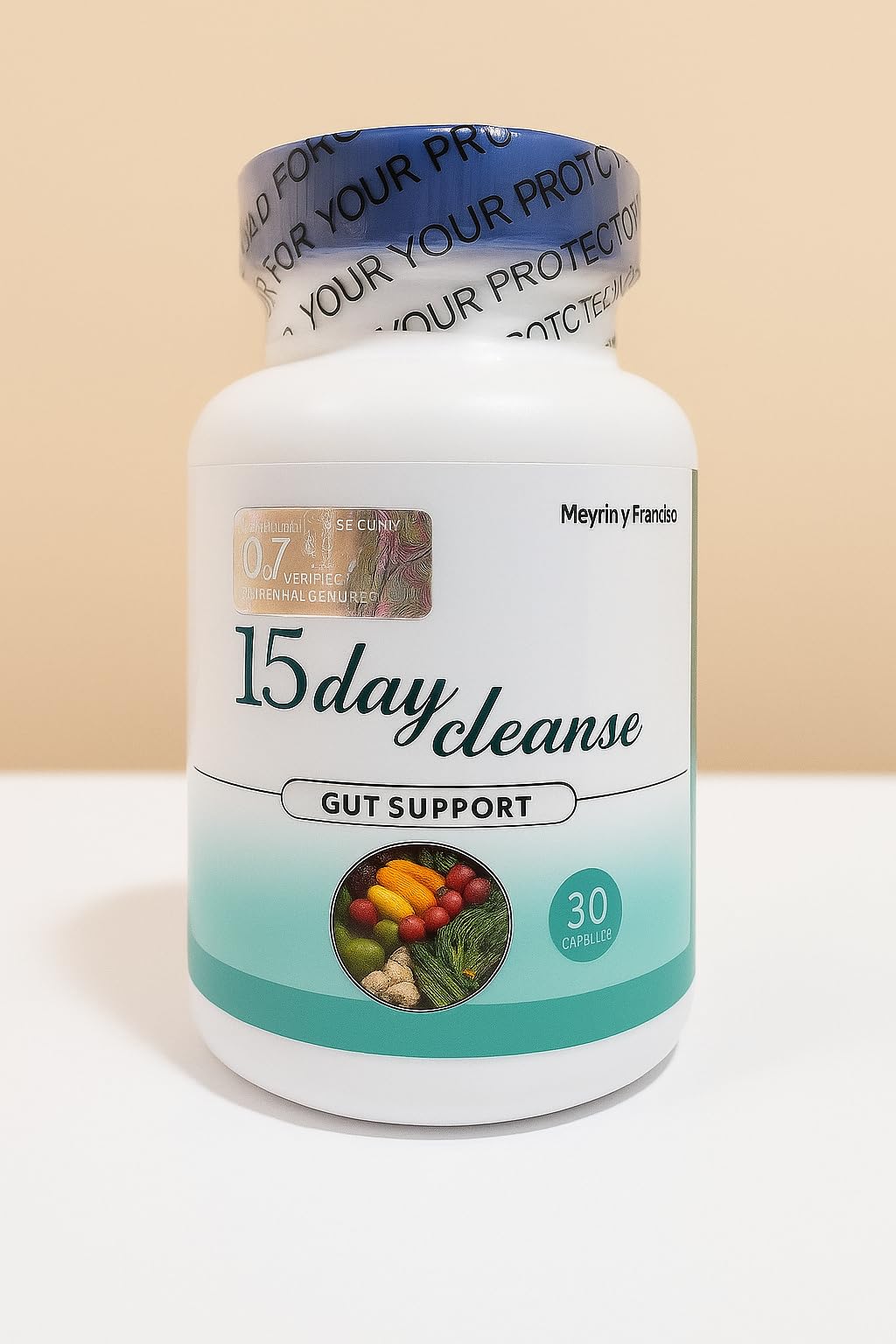 Meyrin y Francisco 15 Day Cleanse Gut and Colon Support Advanced Gut Cleanse Detox for Women & Men with Senna, Cascara Sagrada & Psyllium Husk, 30 Capsules