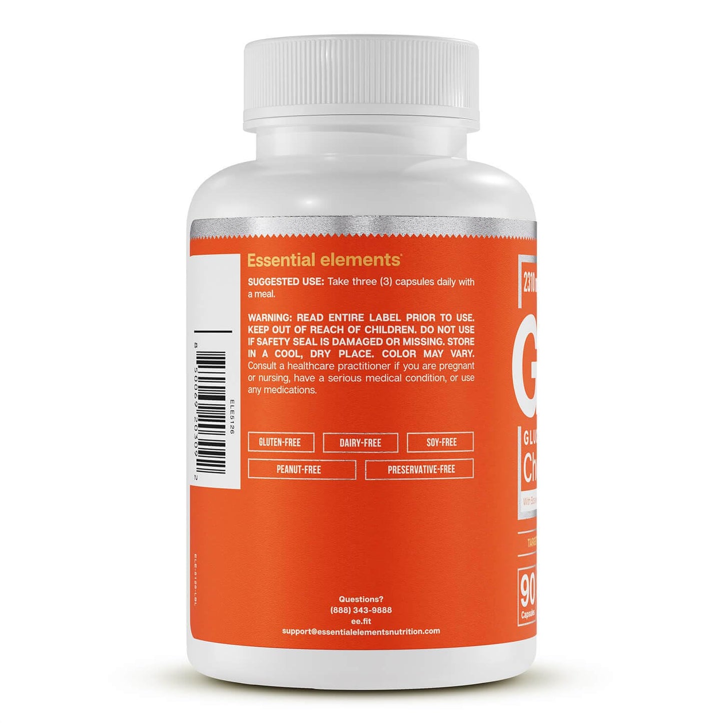 Essential Elements Glucosamine Chondroitin MSM Boswellia Serrata Hyaluronic Acid Joint Support Capsule, 90 Count