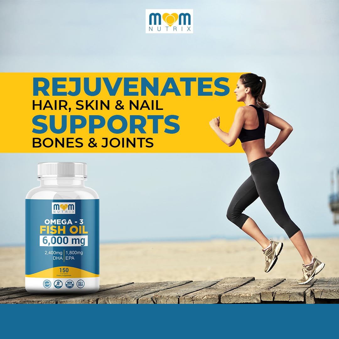 MOM NUTRIX Omega 3 Fish Oil with Maximum EPA DHA Softgels 150