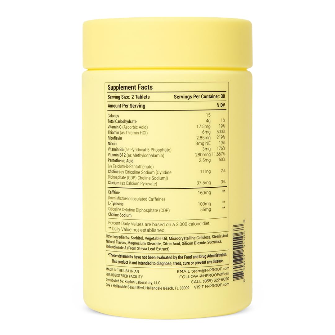 H-PROOF The Anytime You Drink Vitamin & The Anytime You Need Energy Vitamin Chewable Tablets 100
