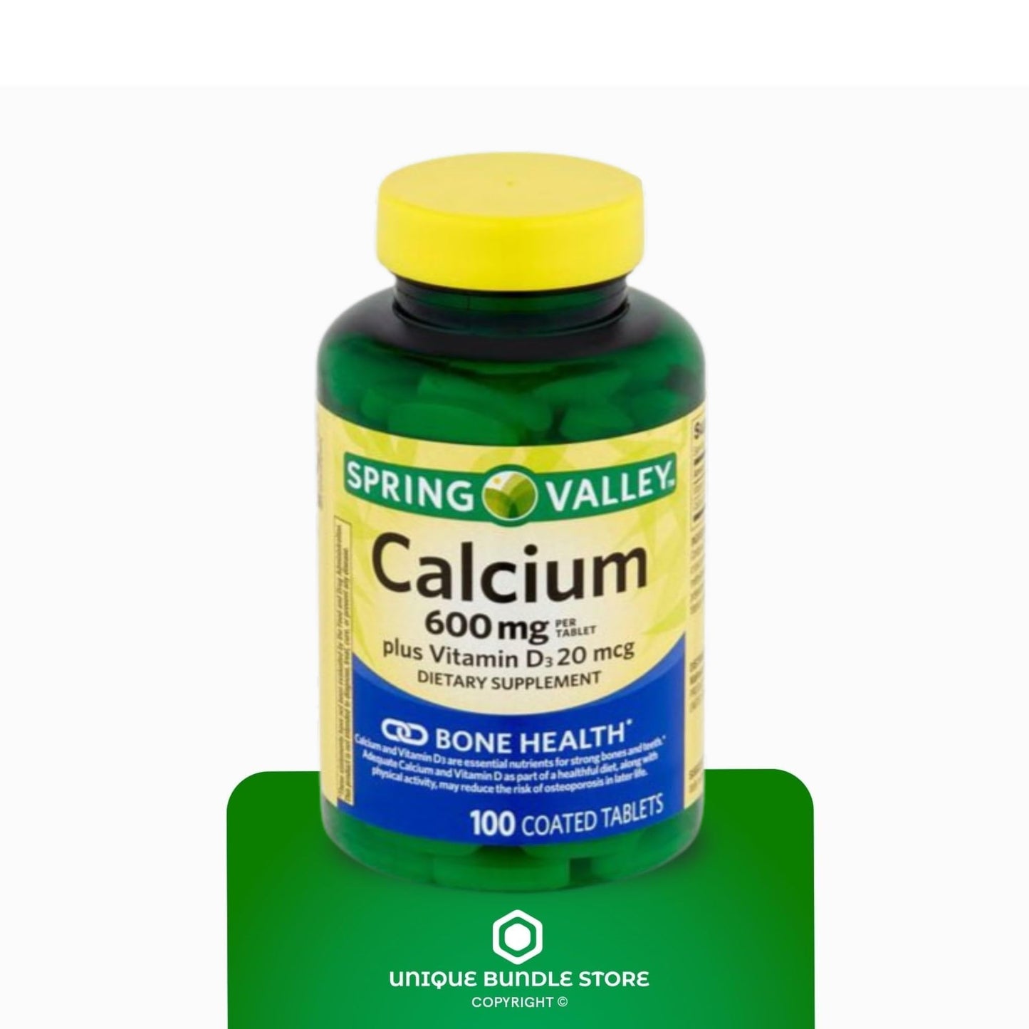 Unique Bundle Store Calcium 600mg with Vitamin D3, 800 IU Vitamin D per Tablet, 300 Tablets