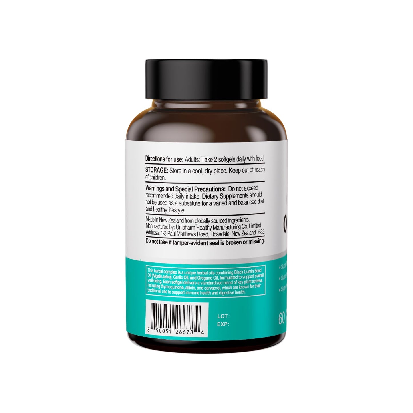 HUJ Oregano Oil Softgels 60