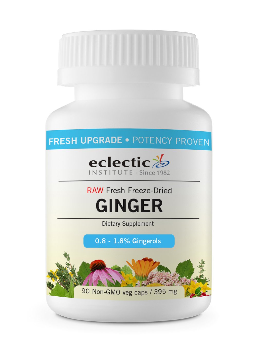 Eclectic Institute Ginger 395 mg Capsule, 90 Count