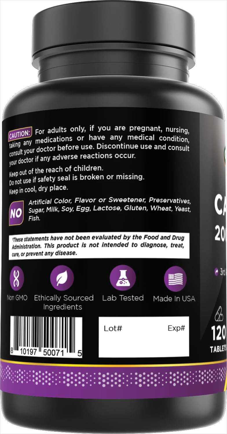 Oxify Caffeine 200 mg Tablet, 120 Tablets