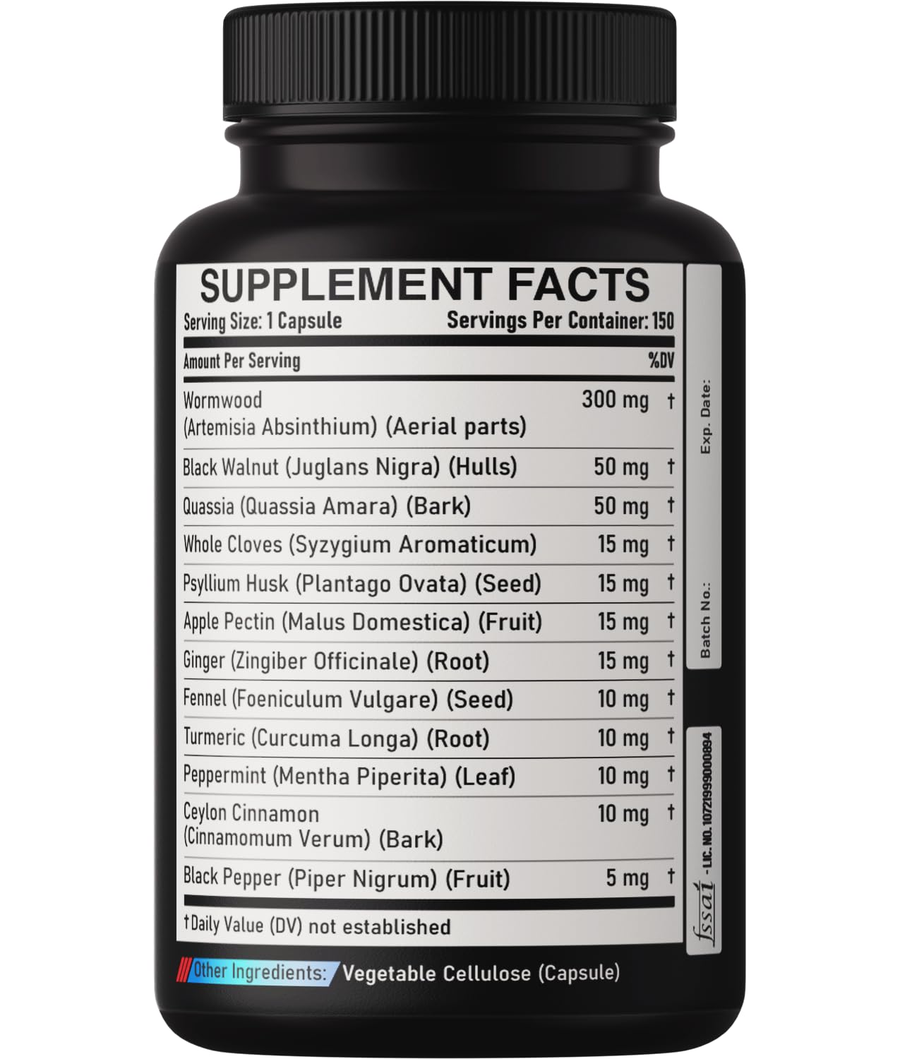 DEDICAD Premium Wormwood Extract Capsules, 150 Count