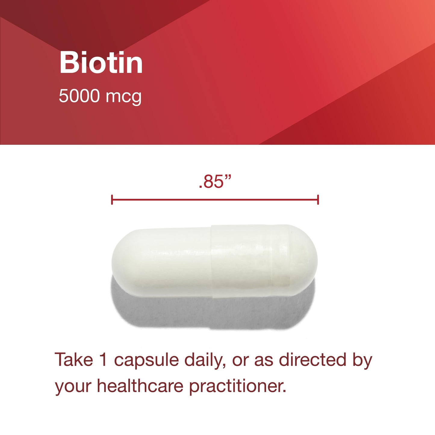 Protocol for Life Balance Biotin 5,000 mcg Hair, Skin & Nails Capsules, 90