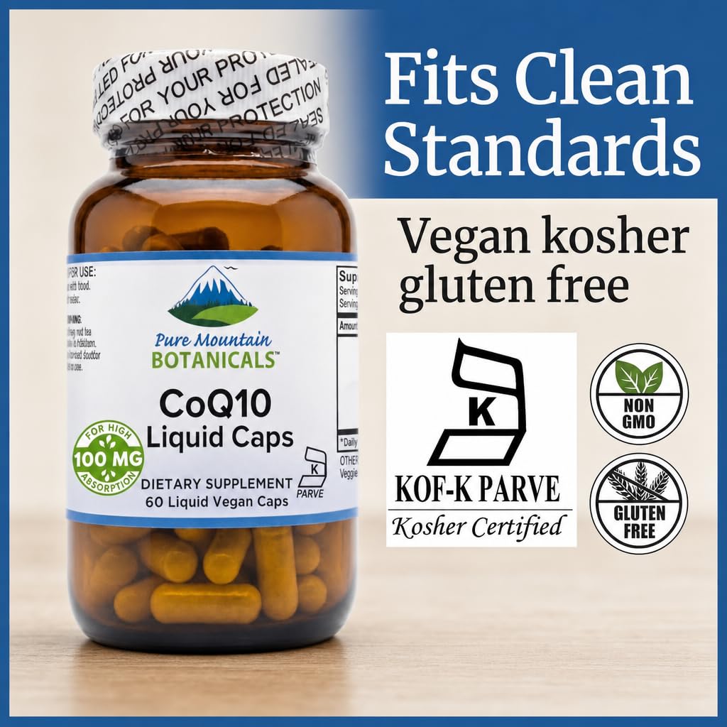 Pure Mountain Botanicals CoQ10 100mg Softgel 60 Count
