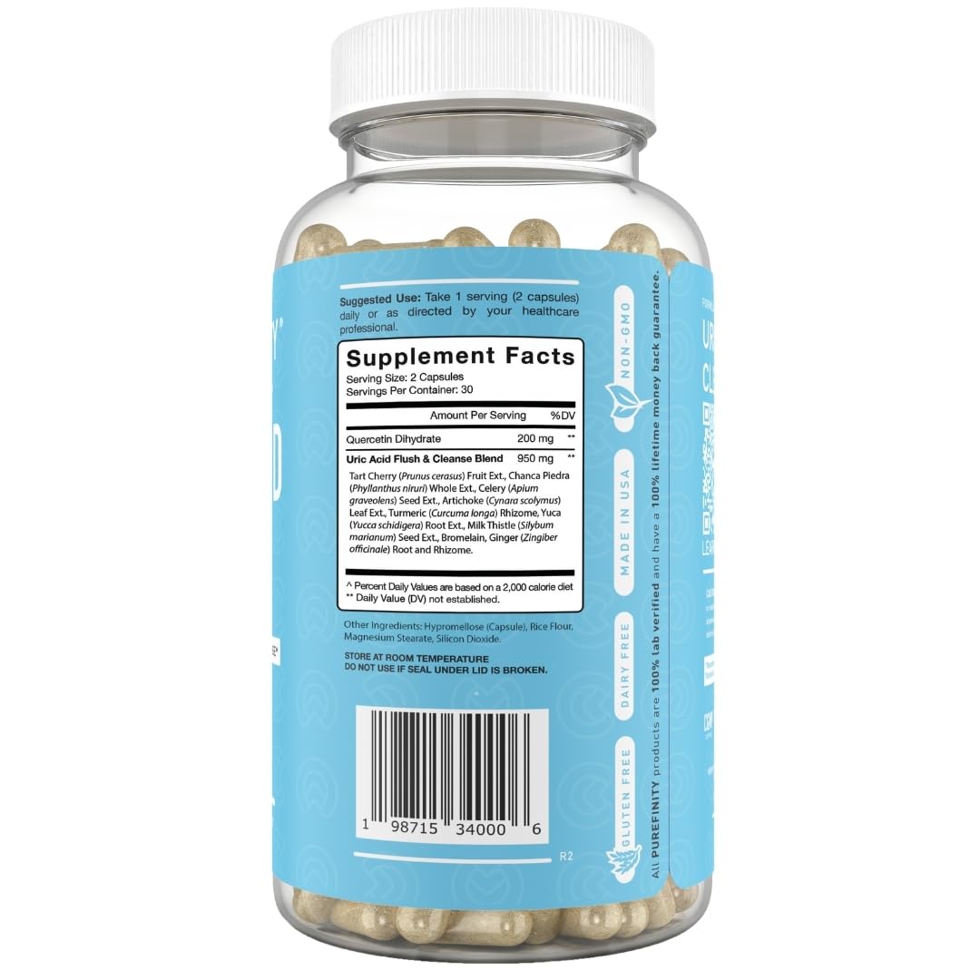 PUREFINITY Uric Acid Flush & Cleanse Capsules 60 Count