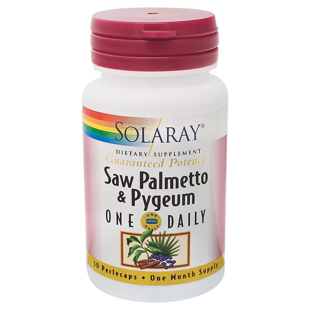 SOLARAY Saw Palmetto and Pygeum One Daily Capsules, 1 Count