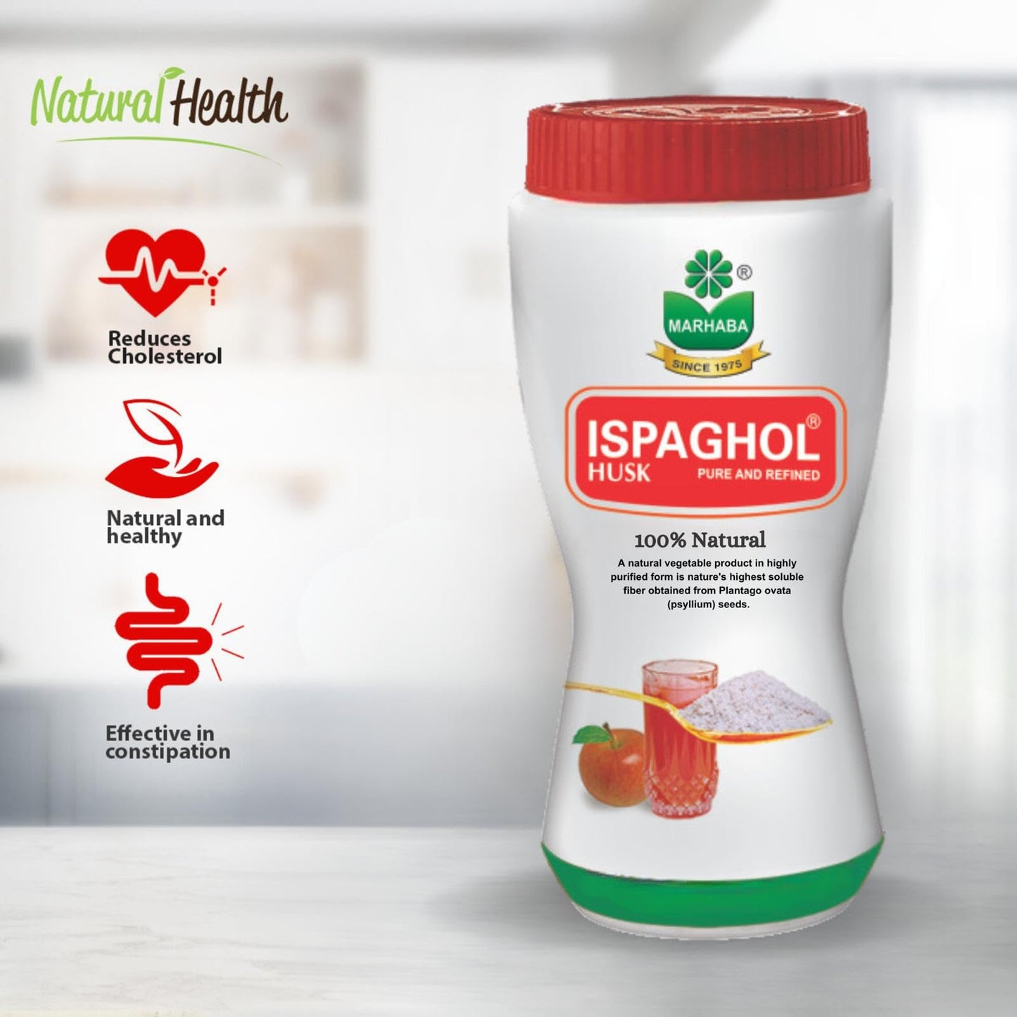 Marhaba Ispaghol Husk Psyllium Husk Powder 5.2 Ounce