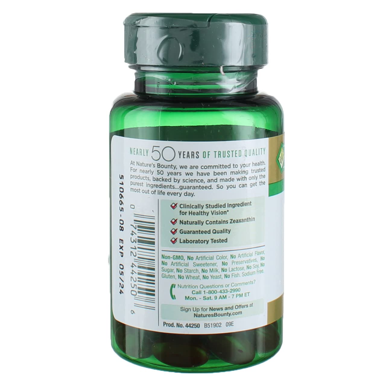 Nature's Bounty Lutein 40 mg Softgels, 360 Softgels