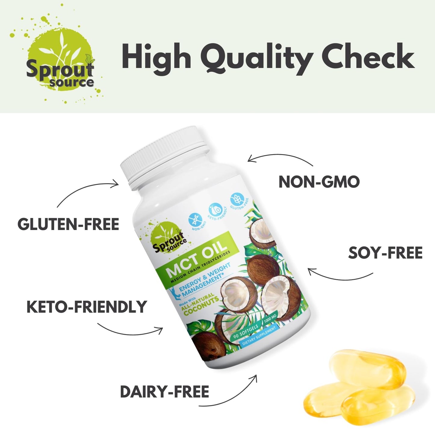 Sprout Source MCT Oil Softgels 90 Count