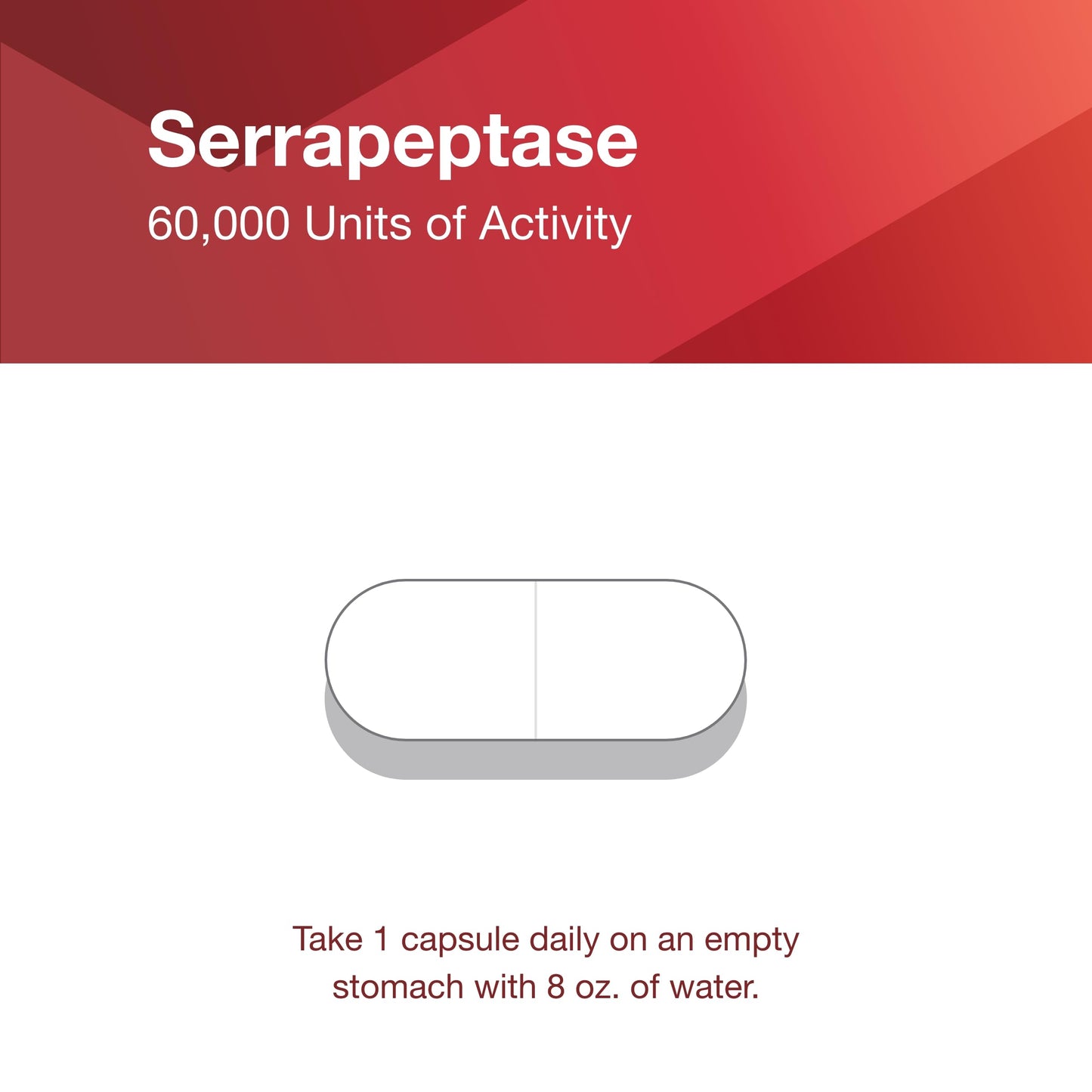 PROTOCOL FOR LIFE BALANCE Serrapeptase Digestive Enzyme Capsule, 60 Veg Caps