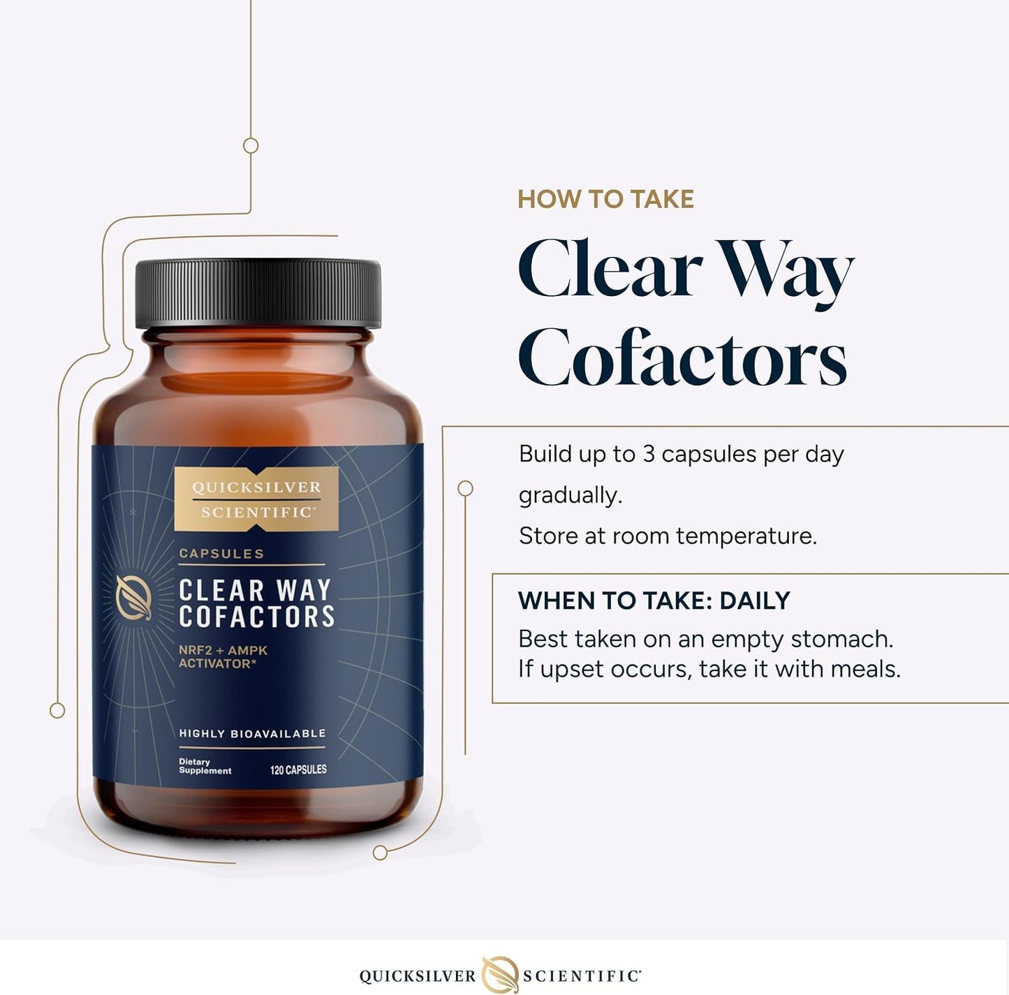 Quicksilver Scientific Clear Way Cofactors, Dandelion Extract Capsules, 120 Count