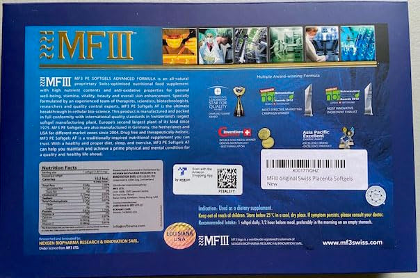 MFIII Original Swiss Placenta Softgel, 30 Count