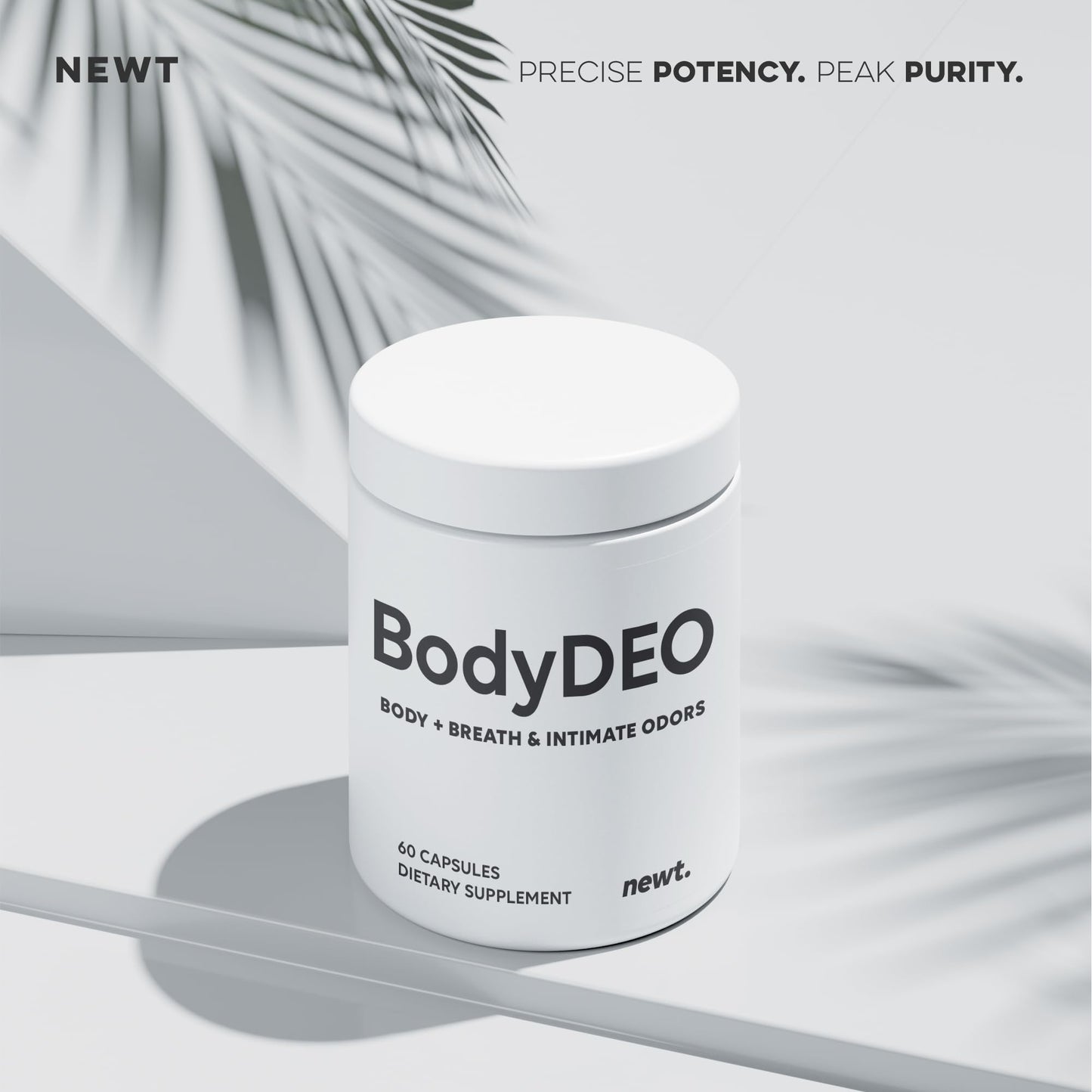 Newt BodyDEO Body Deodorant Pills with Chlorophyll, Parsley & Peppermint Capsules, 60 Count