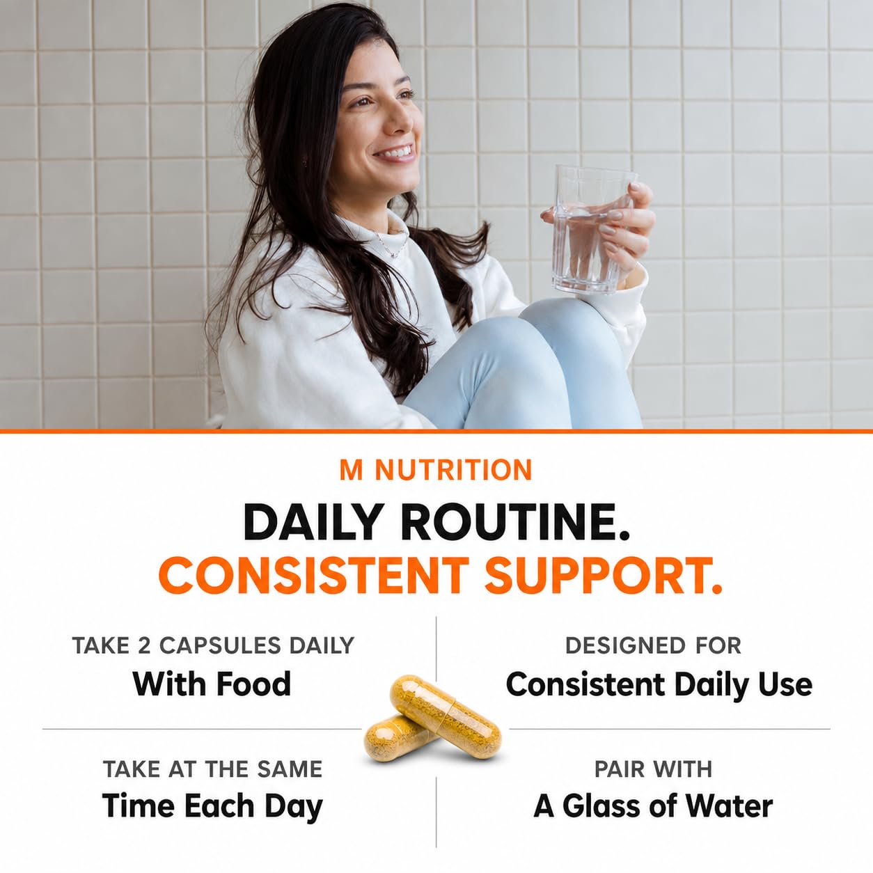 M NUTRITION Turmeric Curcumin Supplement, 1080 mg Complex with 95% Curcuminoid Extract – Supports Healthy Inflammatory Response, Joint Comfort, Mobility & Antioxidant Support, 60 Capsules