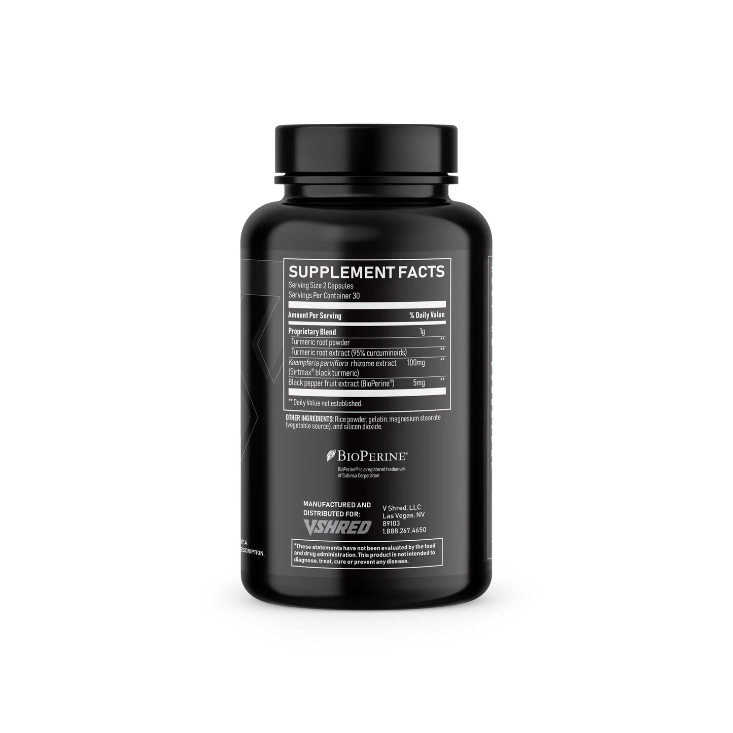 VShred MD Turmeric Black 60 Capsules