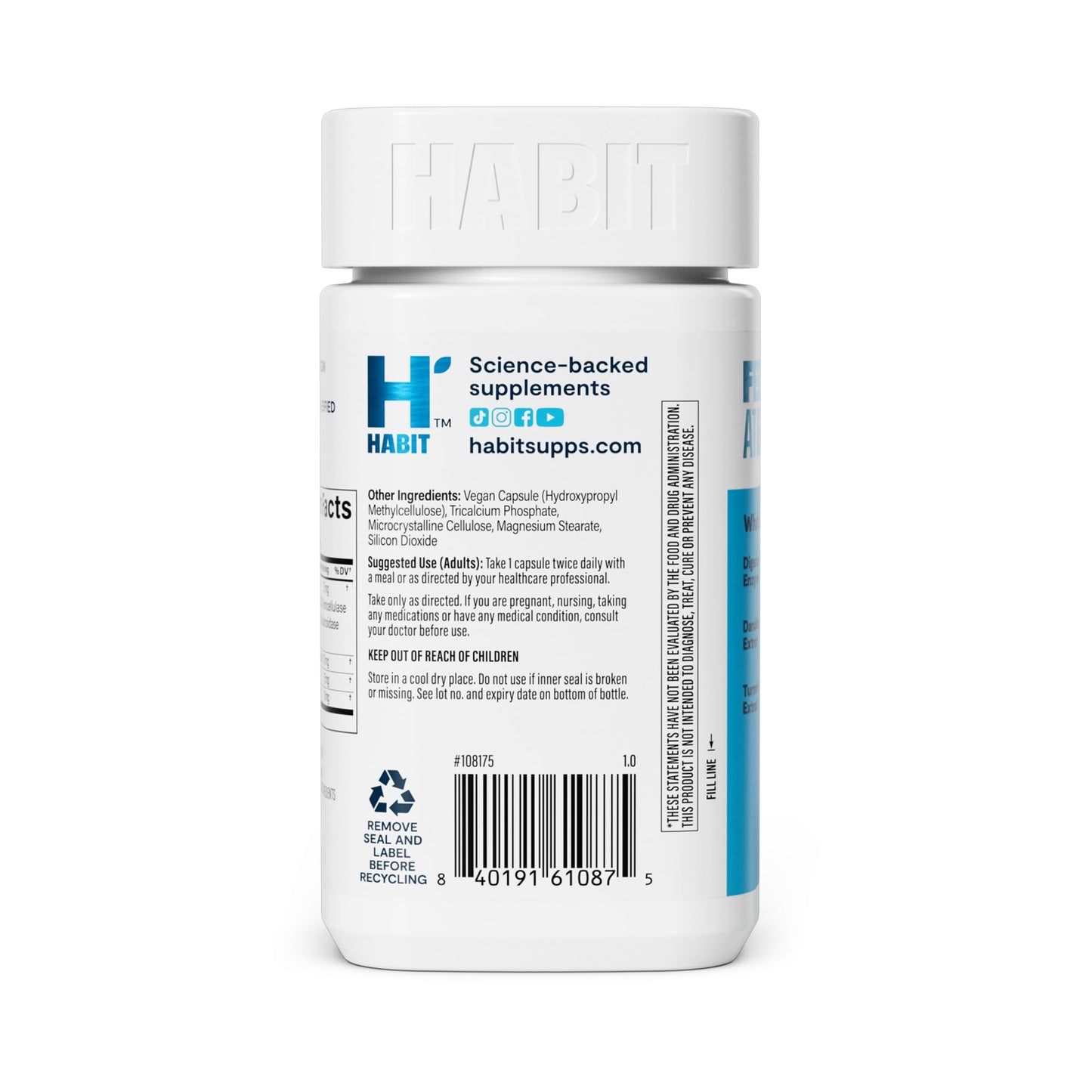 H' Habit Brain Focus Supplement Capsules, 60 Count