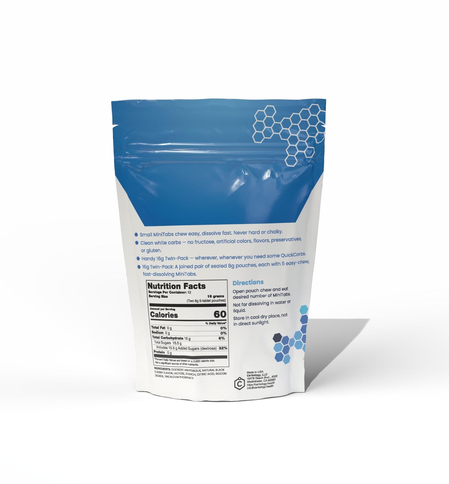 Carbology Fast-Acting Glucose MiniTabs, 120 Tablets