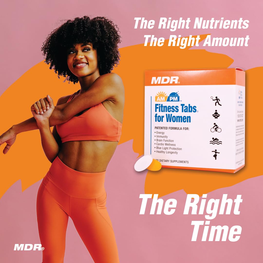 MDR Fitness Tabs Patented AM/PM Multivitamin for Women 120 Tablets