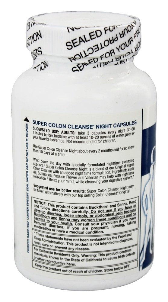 Health Plus Super Colon Cleanse Night Formula Capsules 1 Capsule