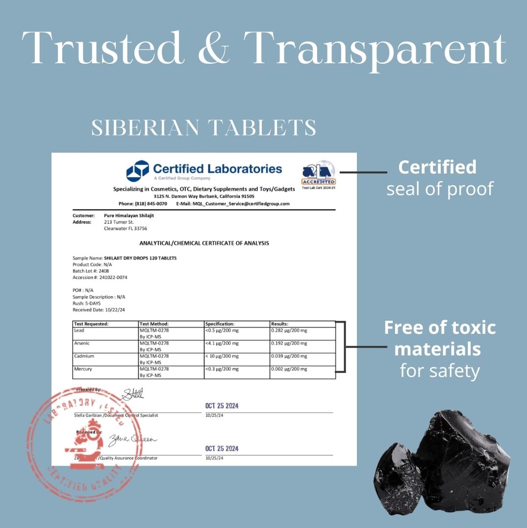 Pure Himalayan Shilajit 90 Tablets