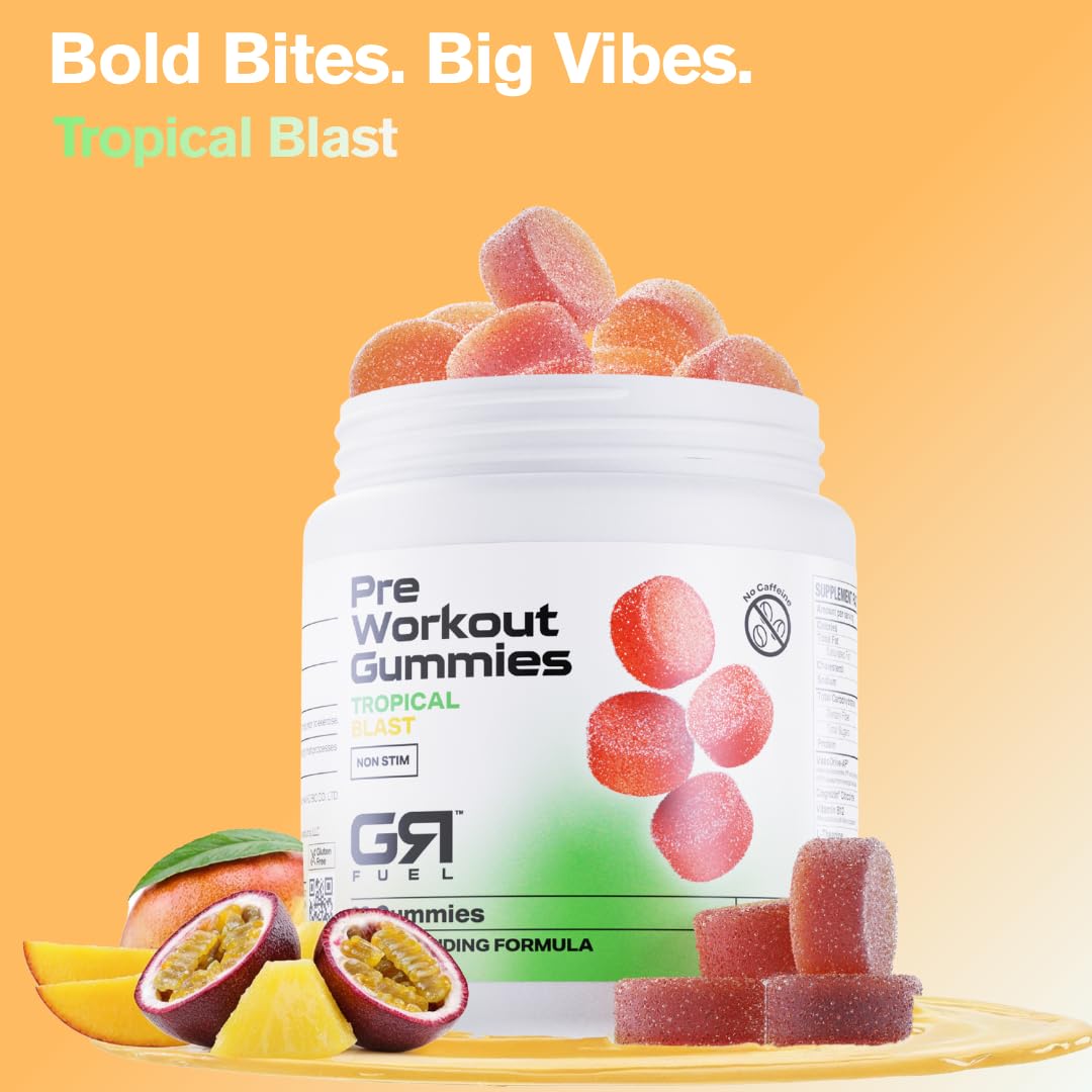 Gymrat Fuel Pre Workout Gummies Non-Stim 60 Gummies