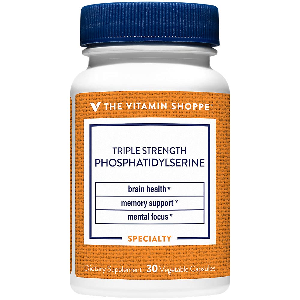 The Vitamin Shoppe Triple Strength Phosphatidylserine for Brain, Memory Vegetarian Capsules 30 Count