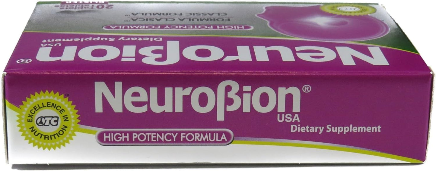 Neurobion Classic Vitamin B Energy Booster Tablet, 20 Count