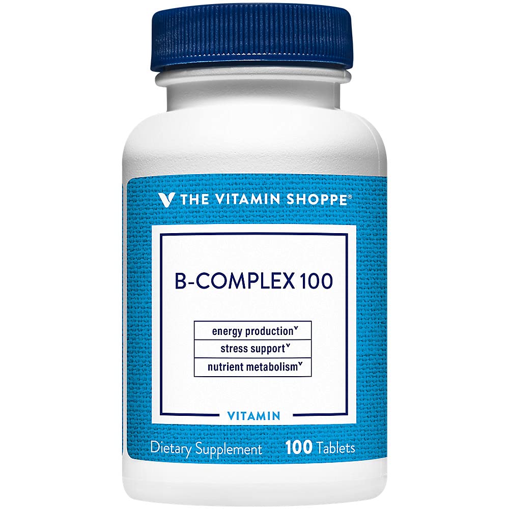 The Vitamin Shoppe Vitamin B-Complex - Energy Metabolism & Nervous System Support, Complete B Vitamins, 100 Tablets