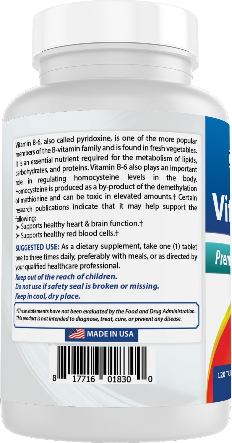 Best Naturals Vitamin B6 200mg Tablets 120