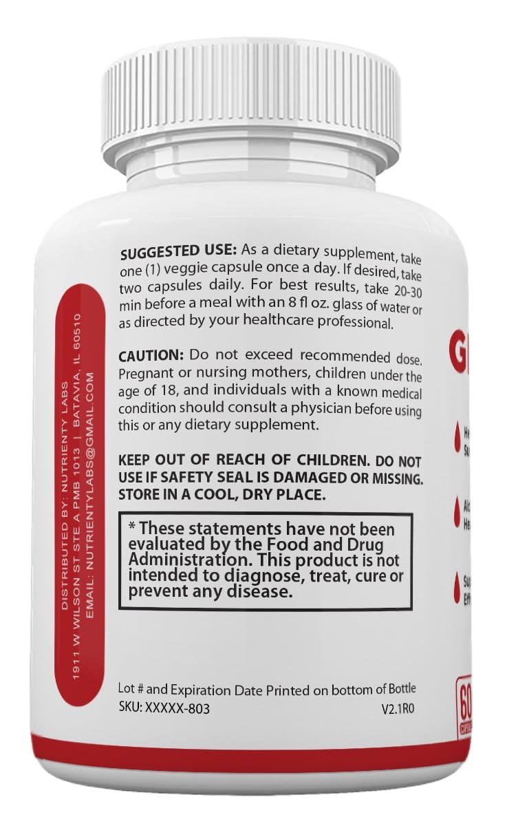 Zonata Glucovana Blood Support Capsules, 60 Capsules