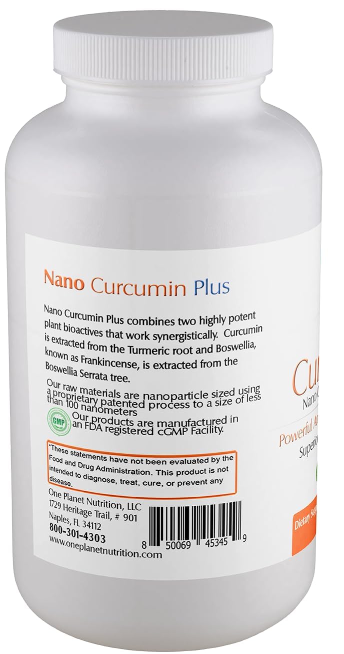 One Planet Nutrition Nano Curcumin Plus 500 mg Capsule 120 Count
