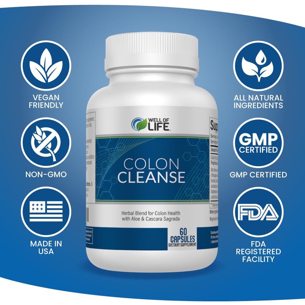 Well of Life Super Colon Cleanse Capsules, 60 Count