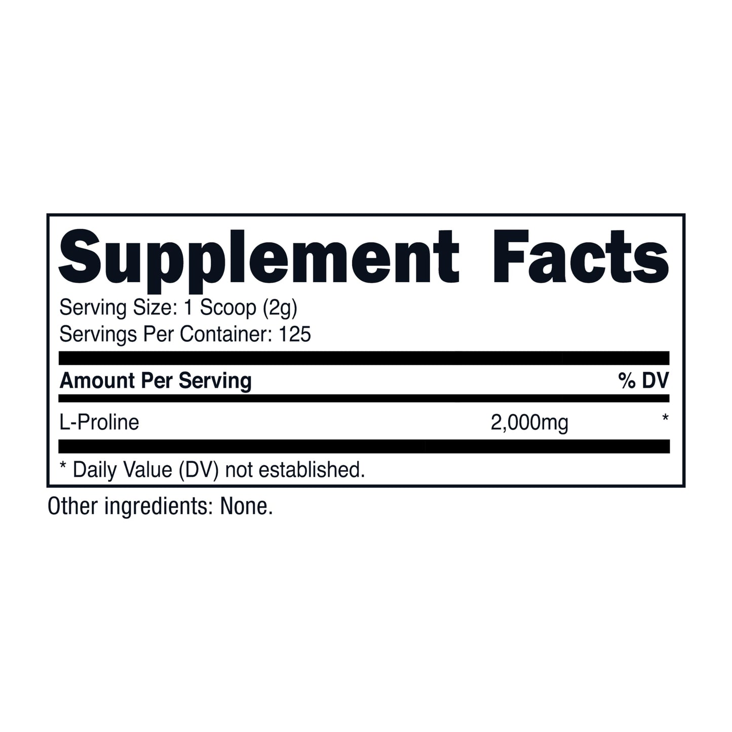 Nutricost L-Proline Powder 250 Grams - 2,000mg Per Serving, Non-GMO, 8.82 Ounce