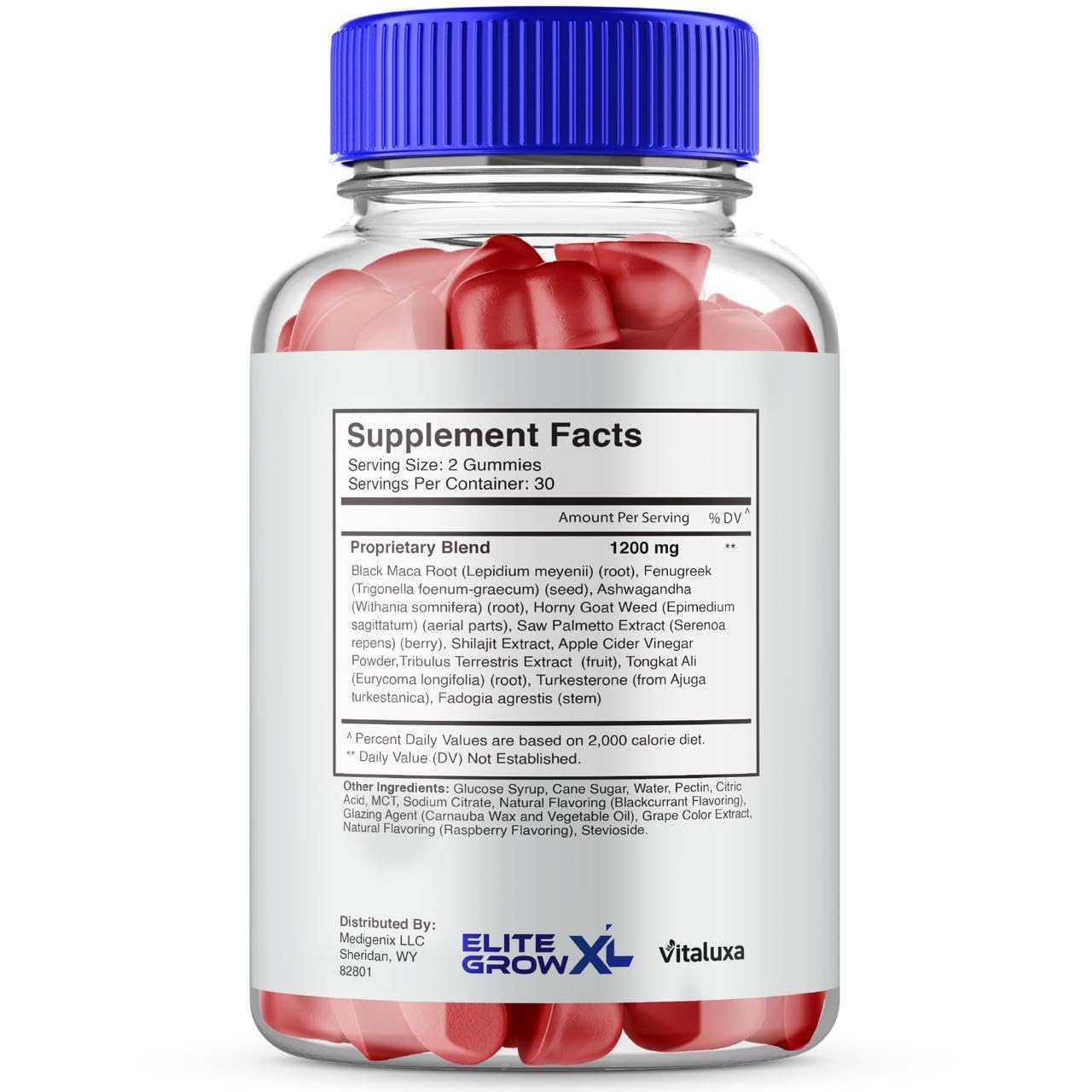 Vitaluxa Elite Grow XL Gummies 60 Count