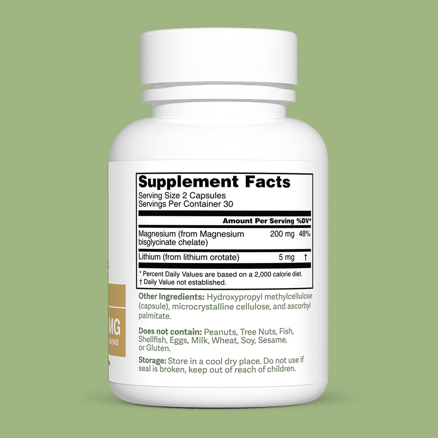 Dr. Murray Natural Products Lithium Orotate with Magnesium Glycinate 5mg Capsules, 120 Count
