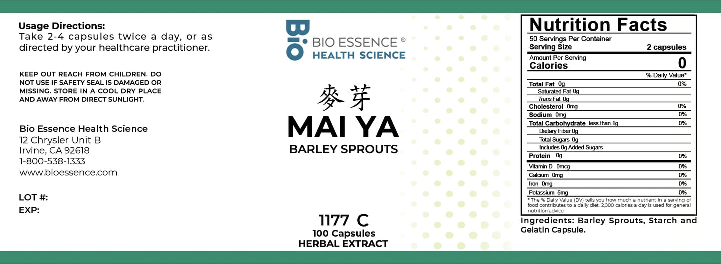 Bio Essence Health Science 1177C Mai Ya Barley Sprout Capsules 200
