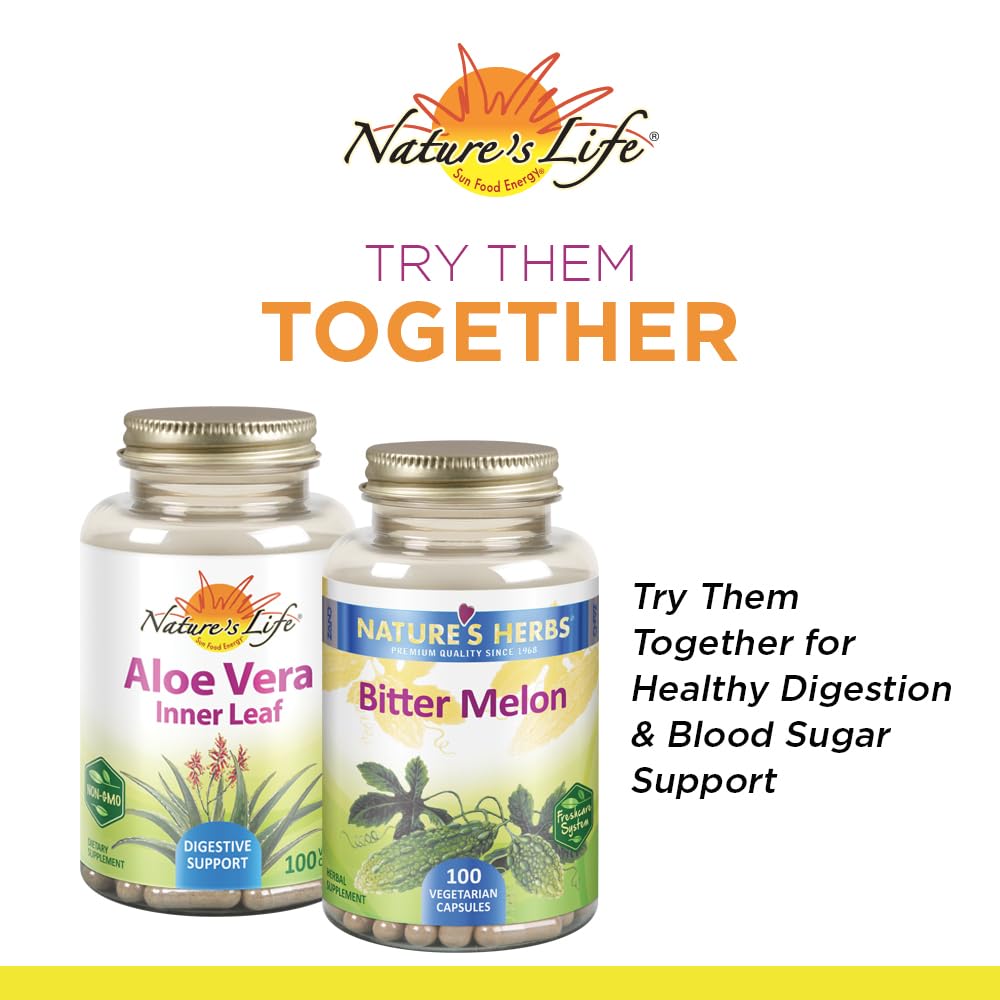 Nature's Life Aloe Vera Inner Leaf Capsules 100 Count