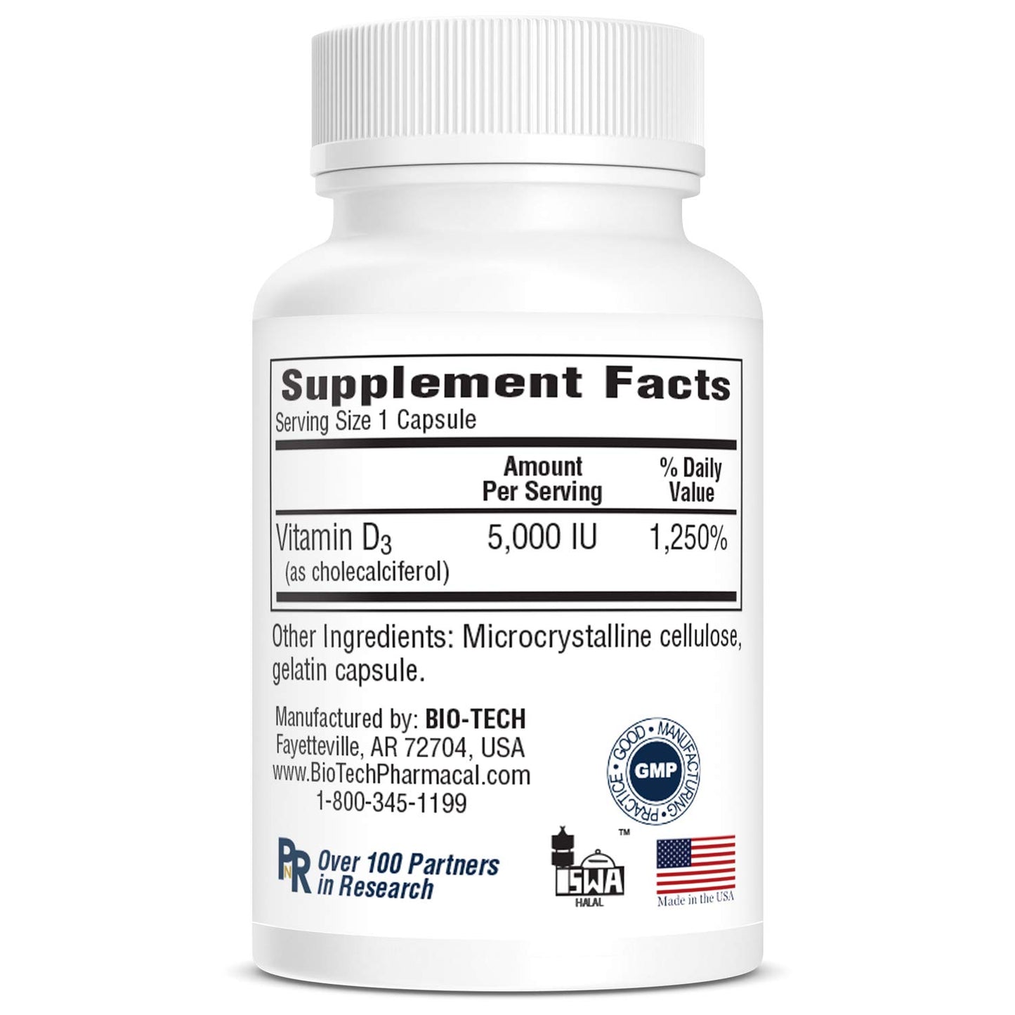 Bio-Tech Pharmacal Vitamin D Capsule 100 Capsules