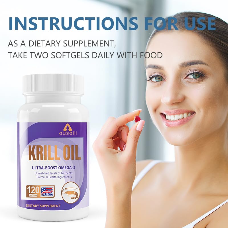 ausalli Antarctic Marine Complex – Natural Lipid Softgels with Omega-3 120 Count