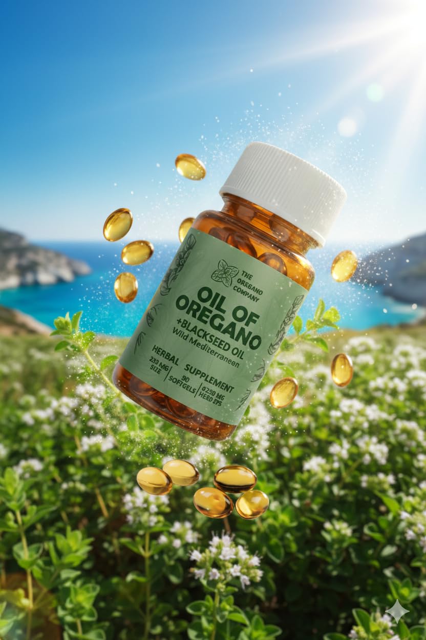 THE OREGANO COMPANY Wild Oil of Oregano with Black Cumin Seed Oil Softgels 90 Count